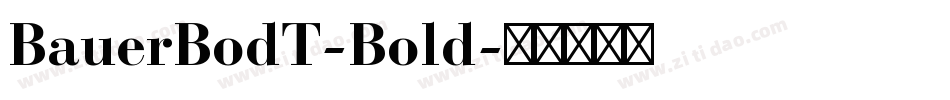 BauerBodT-Bold字体转换