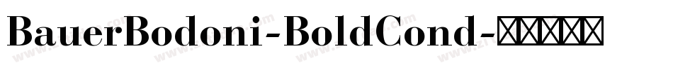 BauerBodoni-BoldCond字体转换