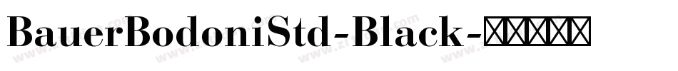 BauerBodoniStd-Black字体转换