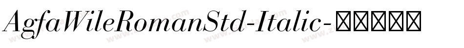 AgfaWileRomanStd-Italic字体转换