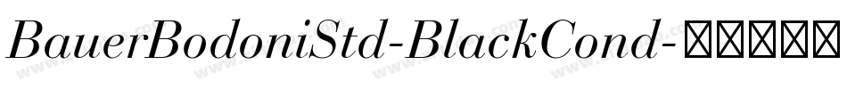 BauerBodoniStd-BlackCond字体转换