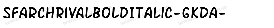 SfArchRivalBoldItalic-GKDa字体转换