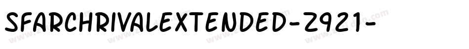 SfArchRivalExtended-z921字体转换 SfArchRivalExtended-z921字体转换