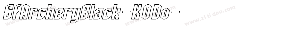 SfArcheryBlack-K0Do字体转换