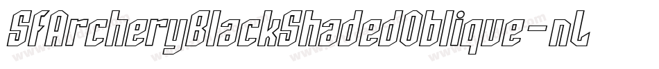 SfArcheryBlackShadedOblique-nLOM字体转换