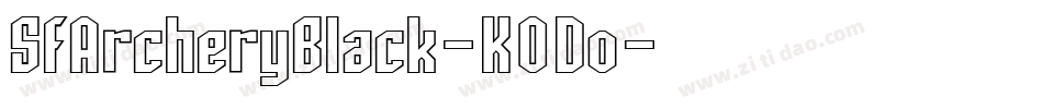 SfArcheryBlack-K0Do字体转换