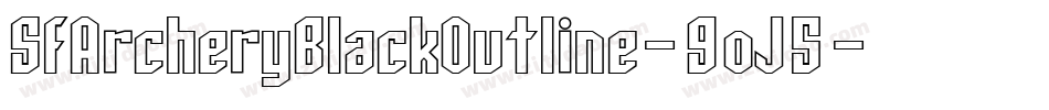 SfArcheryBlackOutline-9oJ5字体转换