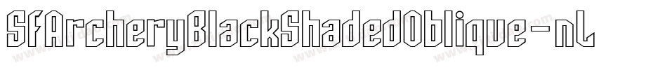 SfArcheryBlackShadedOblique-nLOM字体转换
