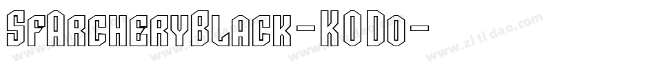 SfArcheryBlack-K0Do字体转换