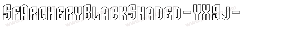 SfArcheryBlackShaded-YX9j字体转换 SfArcheryBlackShaded-YX9j字体转换
