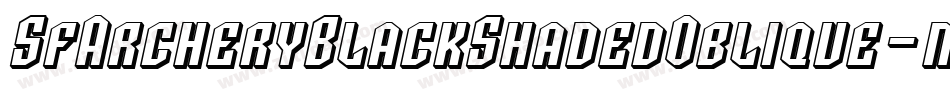 SfArcheryBlackShadedOblique-nLOM字体转换