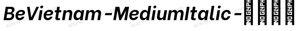 BeVietnam-MediumItalic字体转换