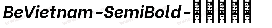 BeVietnam-SemiBold字体转换