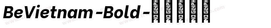 BeVietnam-Bold字体转换