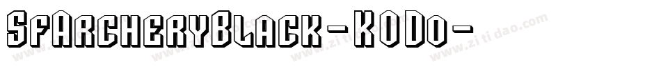 SfArcheryBlack-K0Do字体转换