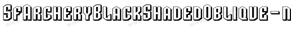 SfArcheryBlackShadedOblique-nLOM字体转换