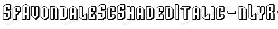 SfAvondaleScShadedItalic-nLyR字体转换