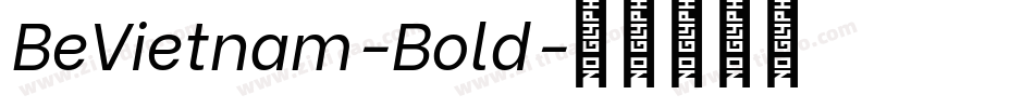 BeVietnam-Bold字体转换