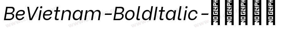 BeVietnam-BoldItalic字体转换