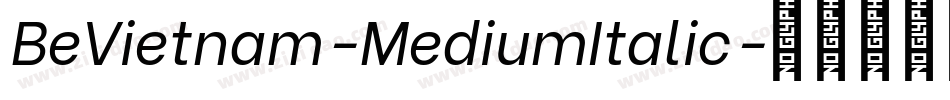 BeVietnam-MediumItalic字体转换