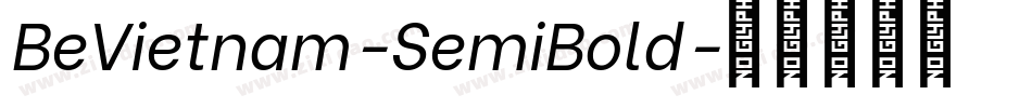 BeVietnam-SemiBold字体转换