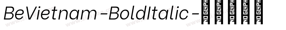 BeVietnam-BoldItalic字体转换