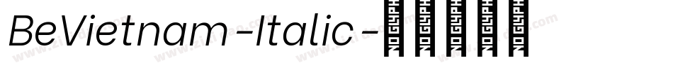BeVietnam-Italic字体转换