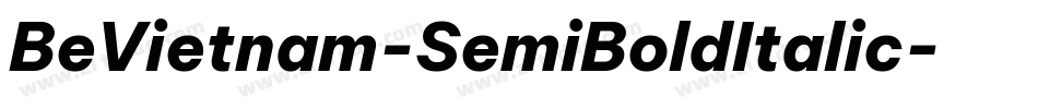 BeVietnam-SemiBoldItalic字体转换
