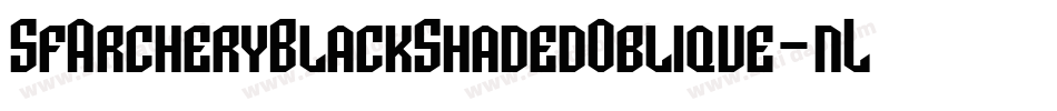 SfArcheryBlackShadedOblique-nLOM字体转换