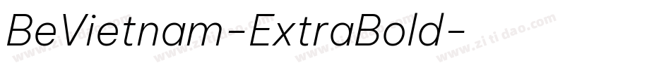 BeVietnam-ExtraBold字体转换