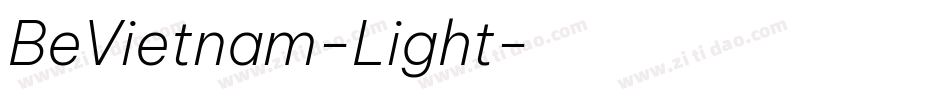 BeVietnam-Light字体转换