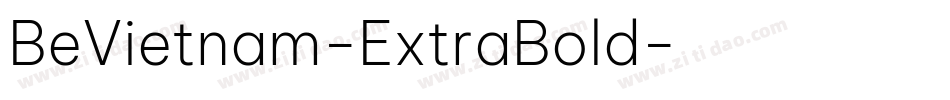 BeVietnam-ExtraBold字体转换