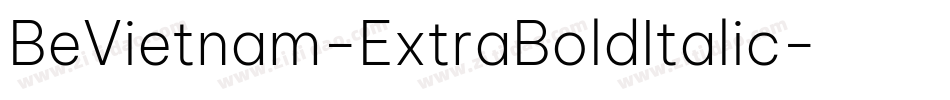 BeVietnam-ExtraBoldItalic字体转换