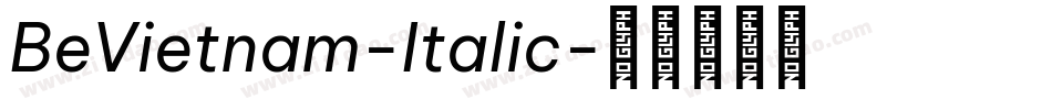 BeVietnam-Italic字体转换