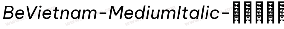 BeVietnam-MediumItalic字体转换