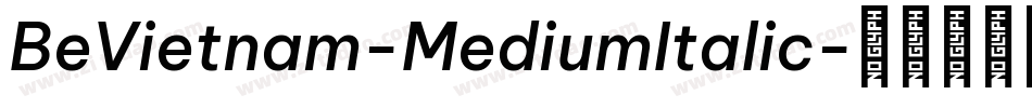BeVietnam-MediumItalic字体转换