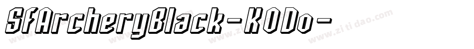 SfArcheryBlack-K0Do字体转换