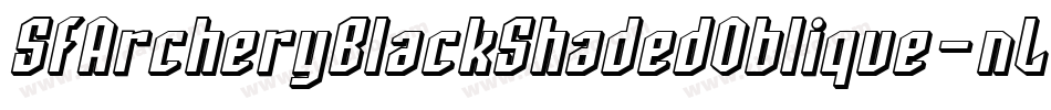 SfArcheryBlackShadedOblique-nLOM字体转换