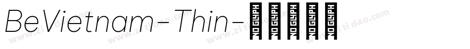 BeVietnam-Thin字体转换