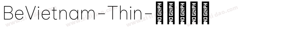 BeVietnam-Thin字体转换