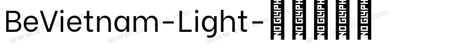 BeVietnam-Light字体转换