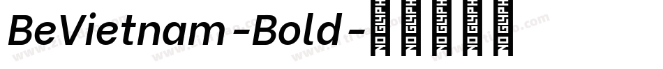 BeVietnam-Bold字体转换