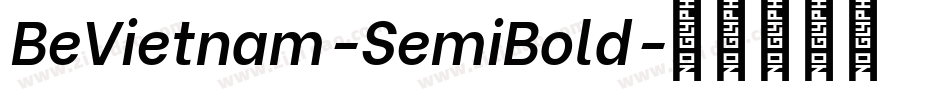 BeVietnam-SemiBold字体转换