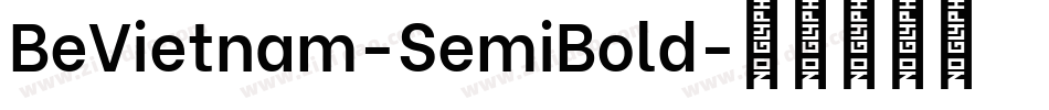 BeVietnam-SemiBold字体转换