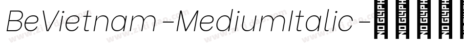 BeVietnam-MediumItalic字体转换