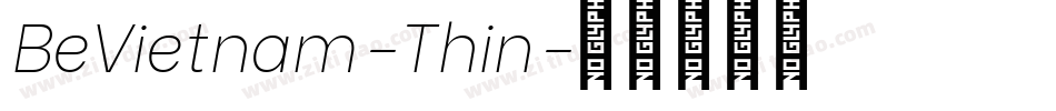 BeVietnam-Thin字体转换