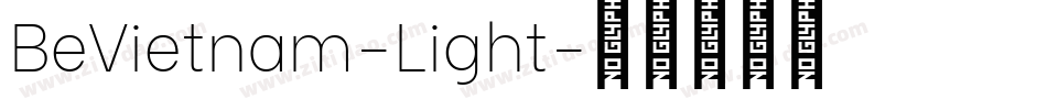 BeVietnam-Light字体转换