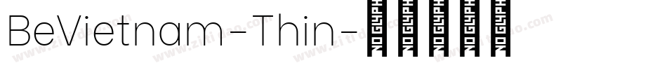 BeVietnam-Thin字体转换