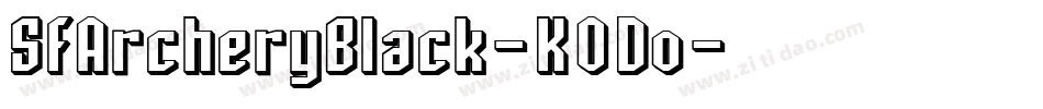 SfArcheryBlack-K0Do字体转换