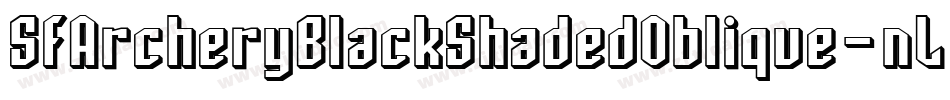 SfArcheryBlackShadedOblique-nLOM字体转换